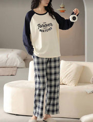 Off White Cool Forever Lucky Whatever Print Full Sleeves Night Suit