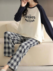 Off White Cool Forever Lucky Whatever Print Full Sleeves Night Suit