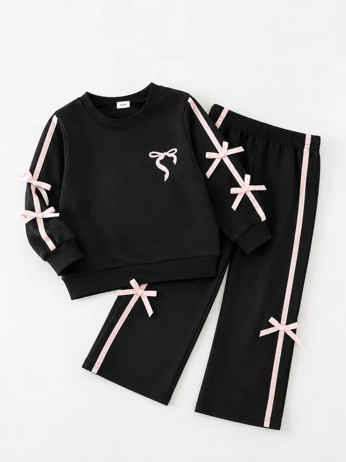 Bow Charm Girls Track Suit