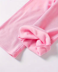 Cute Print Wide Leg Fleece Trousers - Pack of 3