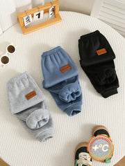 Kids Winter Cuff Trousers - Pack of 3 (Blue, Black & Grey)