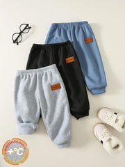 Kids Winter Cuff Trousers - Pack of 3 (Blue, Black & Grey)