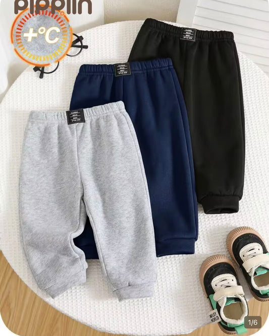 Kids Classic Winter Trousers - Pack of 3 (Navy Blue,Black & Grey)