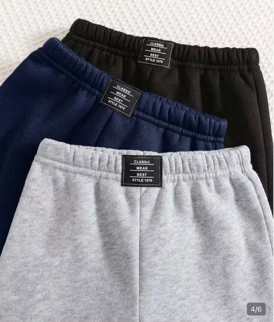 Kids Classic Winter Trousers - Pack of 3 (Navy Blue,Black & Grey)