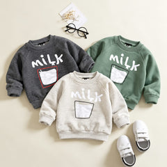 Milk Printed Kids Sweatshirts - Pack of 3