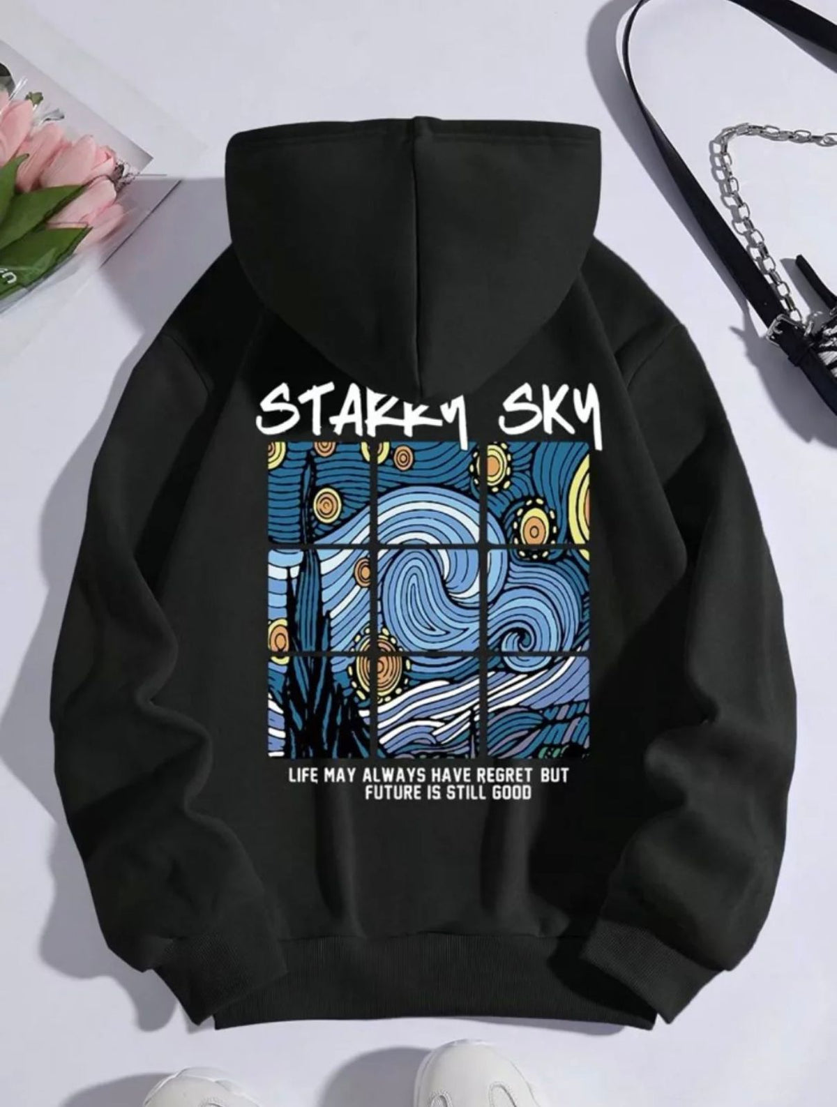 BLACK STARRY SKY HOODIE