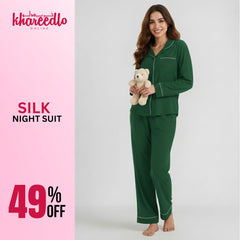 SILK NIGHT SUIT – GREEN (KO-SN-0275)