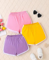 Women’s Plain Cotton Shorts – Pack of 3