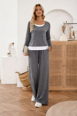 Grey Contrast Layer Lounge Set