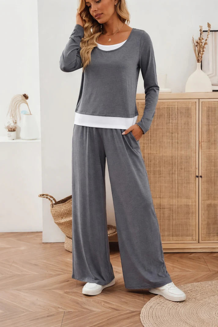 Grey Contrast Layer Lounge Set