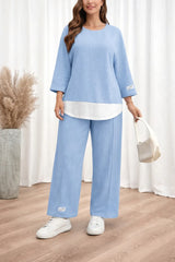 Sky Blue Contrast Layer Lounge Set