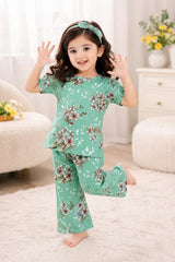 Sweet Willow Elegant Floral Kids Suit