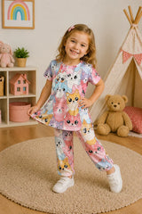 Multi-Cat Graphic Kids Suit