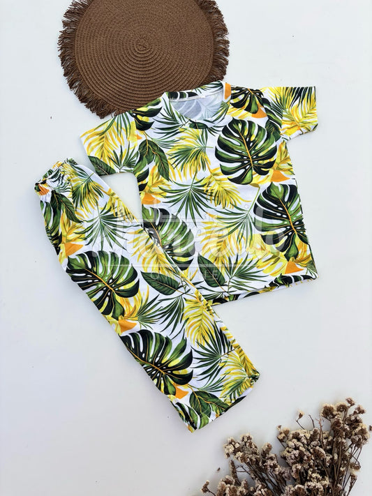 Botanical Jungle Graphic Kids Suit