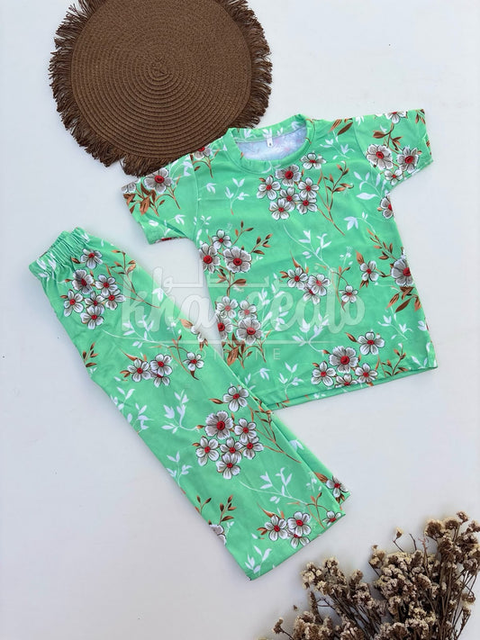 Sweet Willow Elegant Floral Kids Suit