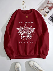 Antisocial Sweatshirt - Maroon